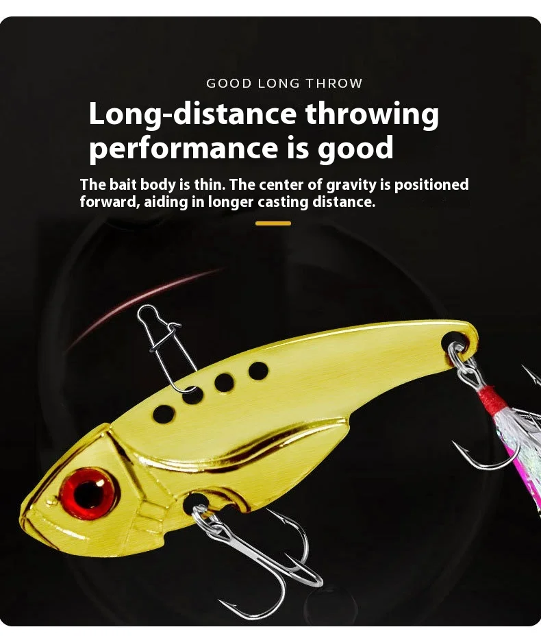 Long-Range 7G/12G Treble Hook Bass Fish Bait Full Swim Layer Vib ABS Pencil Lure - view 11