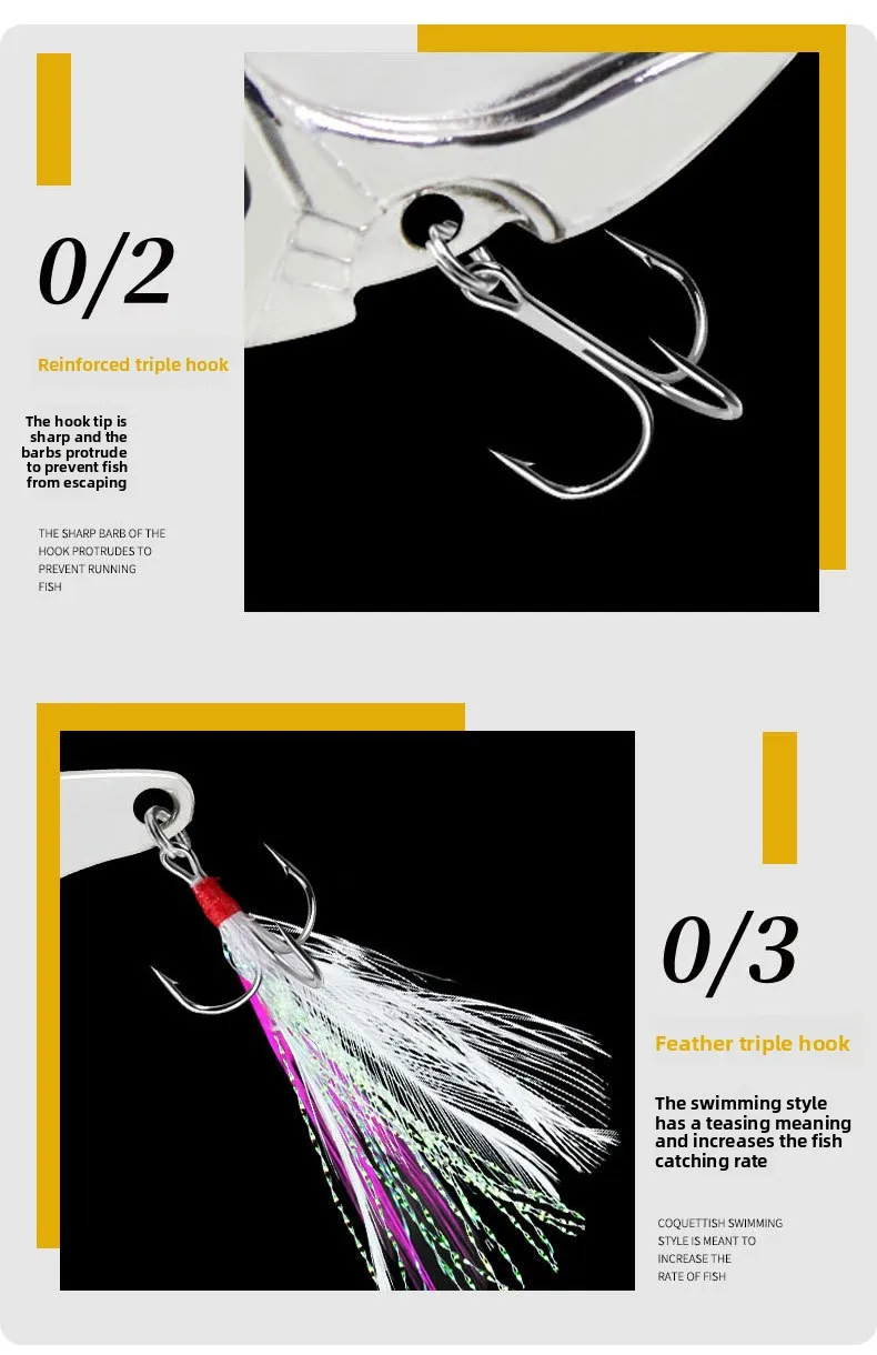 Long-Range 7G/12G Treble Hook Bass Fish Bait Full Swim Layer Vib ABS Pencil Lure - view 13