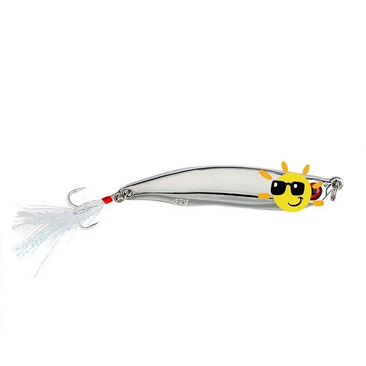 Special Remote Cast Commotion White Strip Falling Iron Plate Fake Metal Jig ABS Pencil Lure - view 3