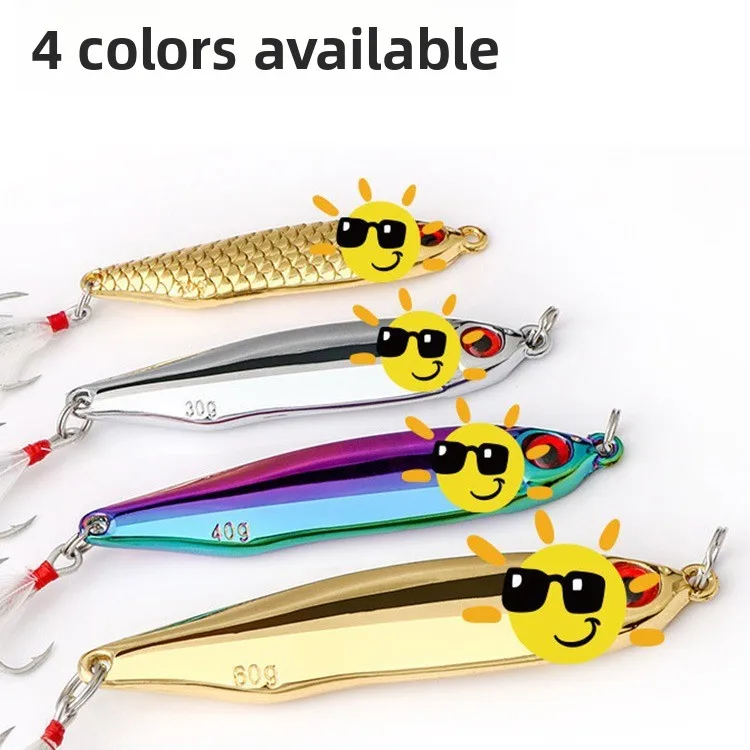 Special Remote Cast Commotion White Strip Falling Iron Plate Fake Metal Jig ABS Pencil Lure - view 6