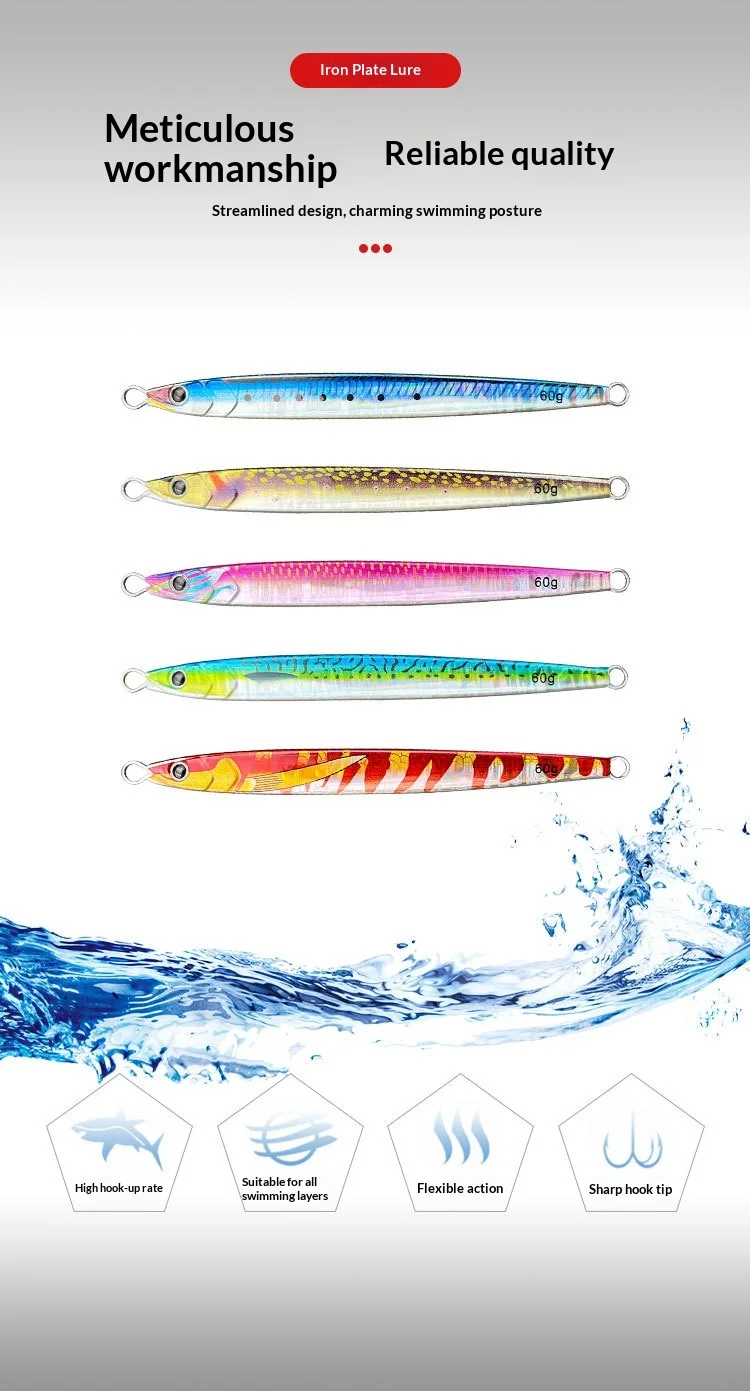 Factory Price High Quality Lead Metal Jig Lure Artificial Hard ABS Pencil Lure - view 7
