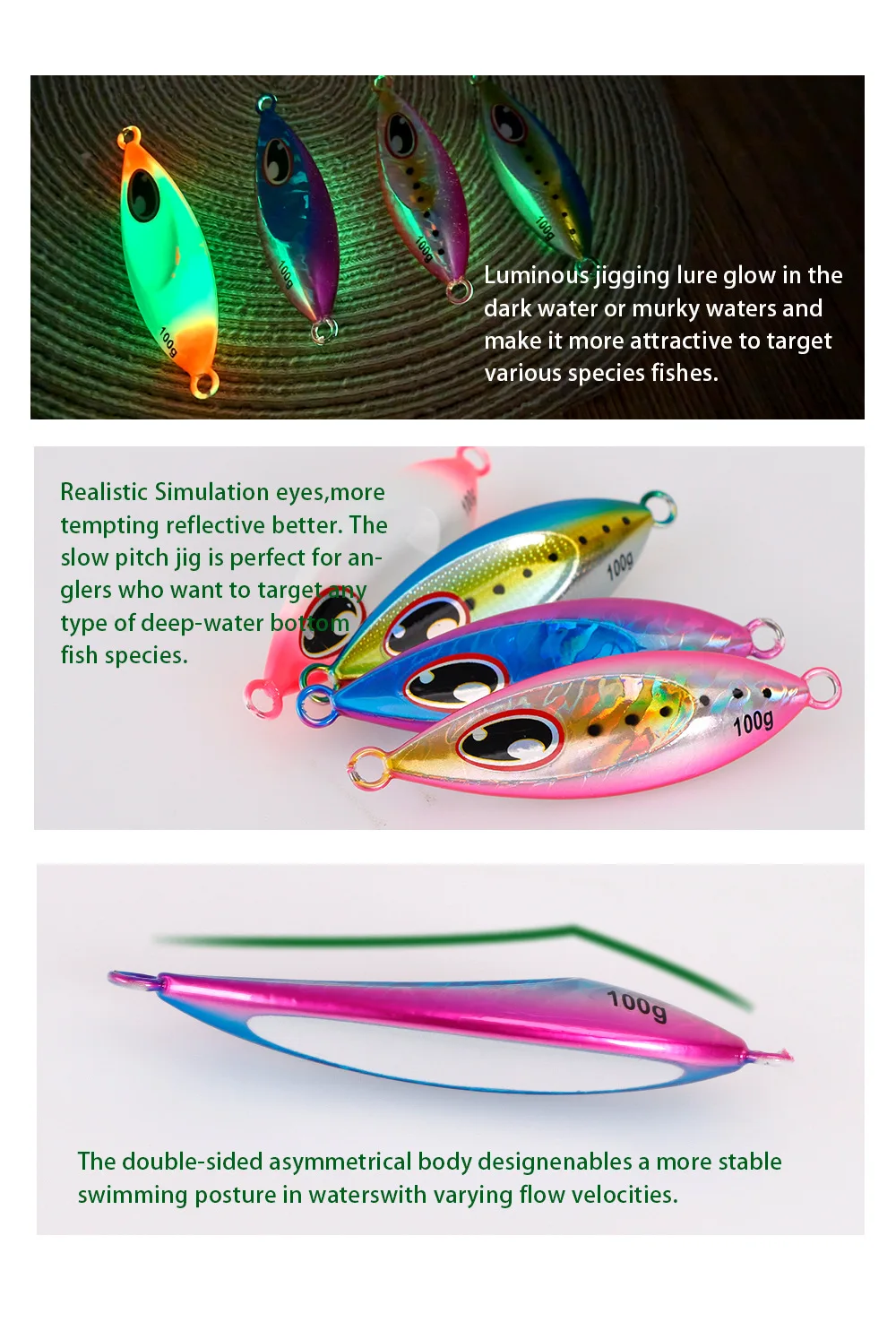 Cheery Artificial Hard Bait Slow-sinking Water-Drop Metal Jig ABS Pencil Lure - view 8