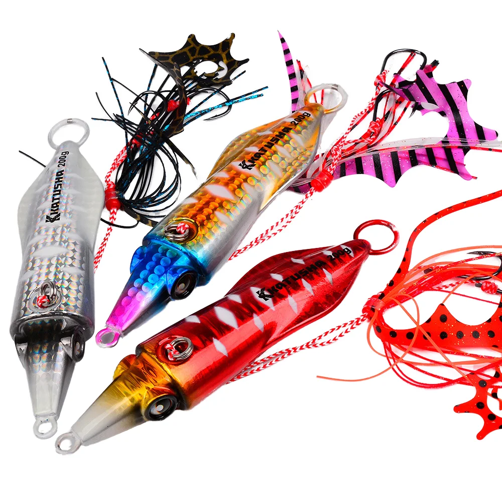 CHEERY Printed Big Hard Squid Shape Jig Fishing Lure Weights ABS Pencil Lure - view 13
