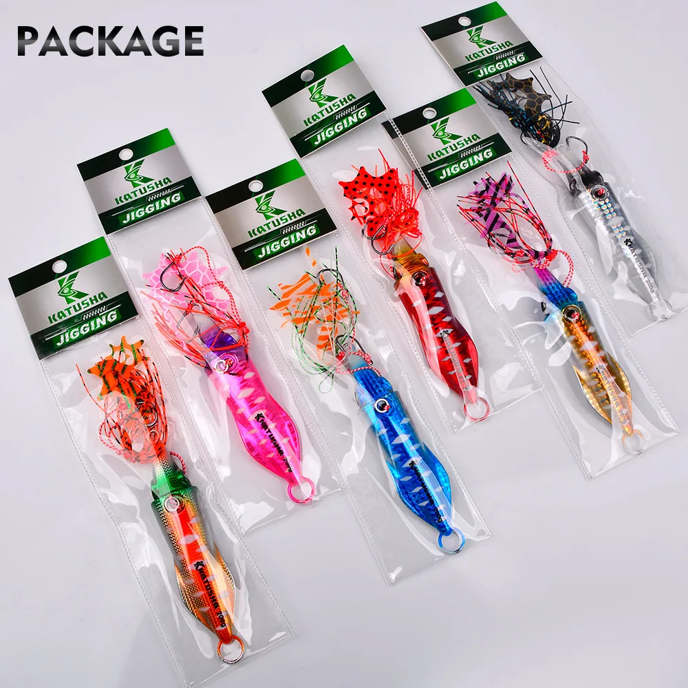CHEERY Printed Big Hard Squid Shape Jig Fishing Lure Weights ABS Pencil Lure - view 2