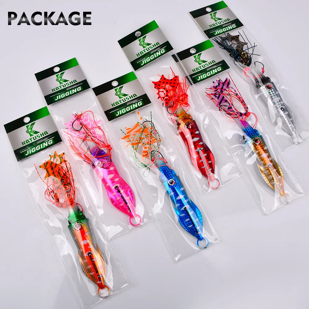 CHEERY Printed Big Hard Squid Shape Jig Fishing Lure Weights ABS Pencil Lure - view 7