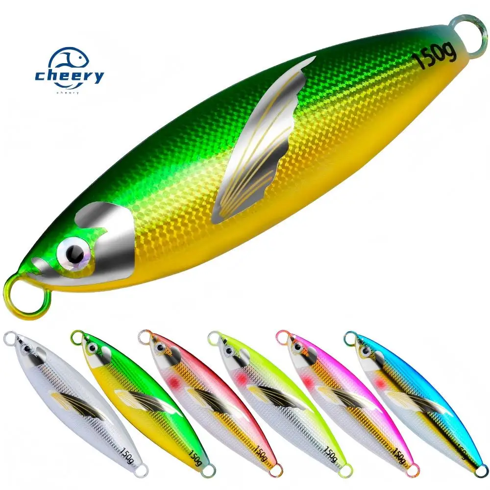 CHEERY 30-150g Slow Sinking Metal Jigging Fishing Lure Wing Laser