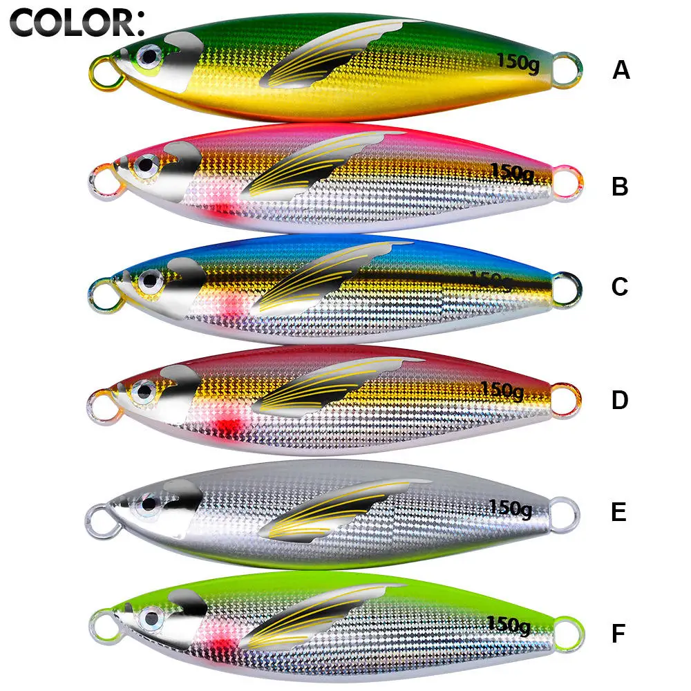 CHEERY 30-150g Slow Sinking Metal Jigging Fishing Lure Wing Laser ABS Pencil Lure - view 3