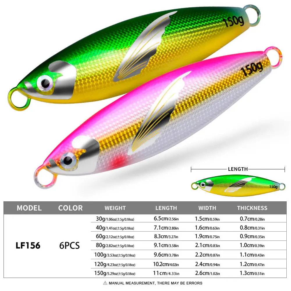 CHEERY 30-150g Slow Sinking Metal Jigging Fishing Lure Wing Laser ABS Pencil Lure - view 4