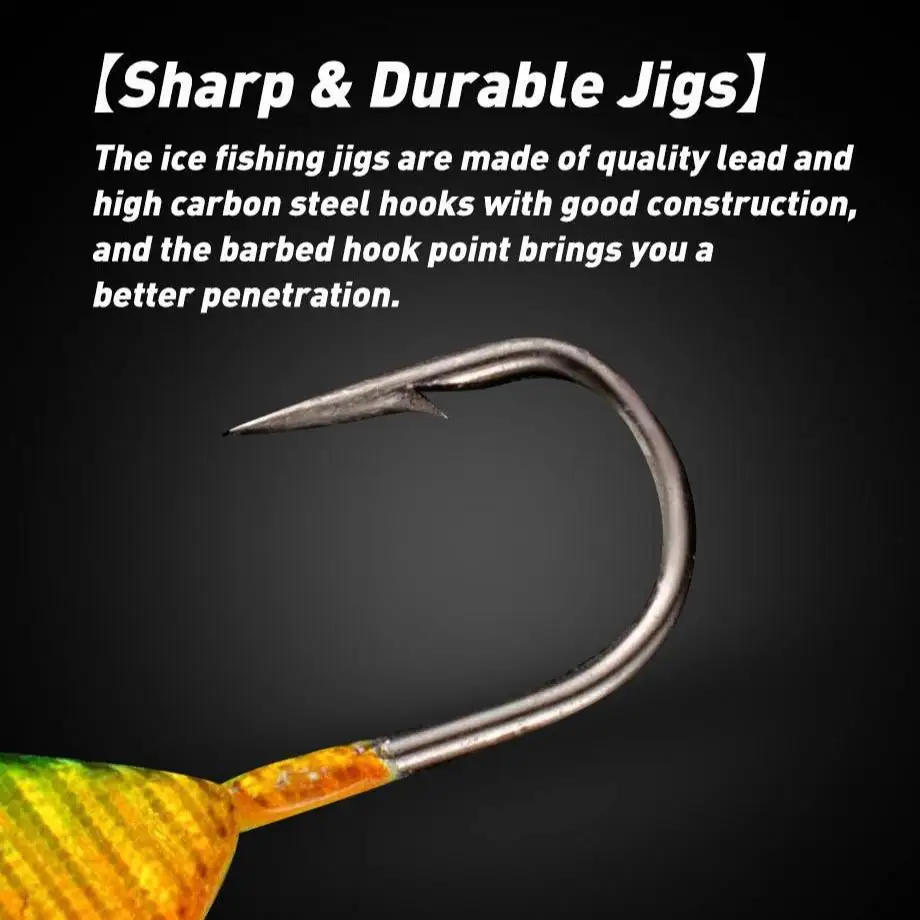 CHEERY Mini Teardrop Glow in Dark Micro Jig Head with 3D Eyes, ABS Pencil Lure - view 1