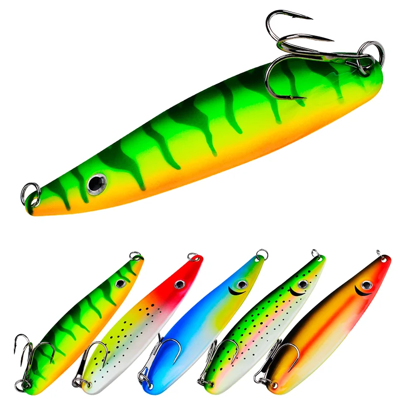 CHEERY 11.5cm 18.5g Willow Leaf Shape Colorful Spinner Metal Jig,