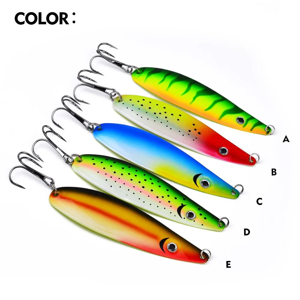 CHEERY 11.5cm 18.5g Willow Leaf Shape Colorful Spinner Metal Jig, ABS Pencil Lure - view 6