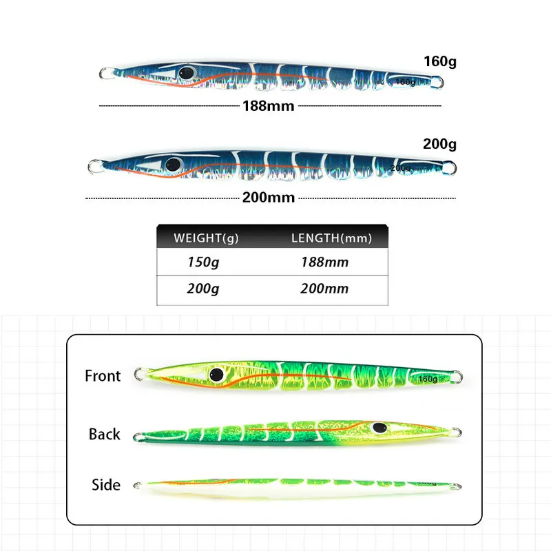 CHEERY Long-Throw Laser Metal Lead Jig Artificial Hard Bait ABS Pencil Lure - view 15