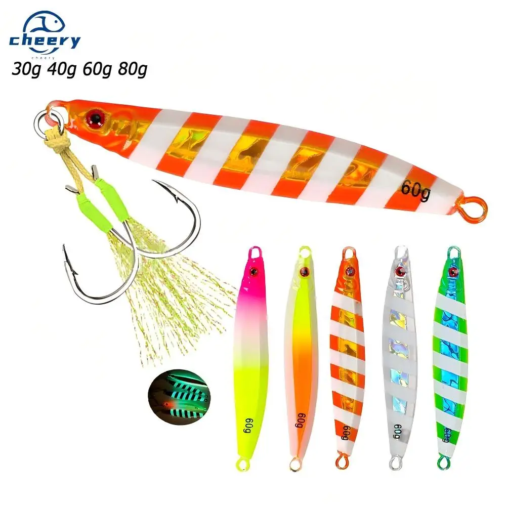 Cheery Hot-Selling 30-80g Water-Snake Shaped Iron Lead Metal Jig ABS Pencil Lure - view 8