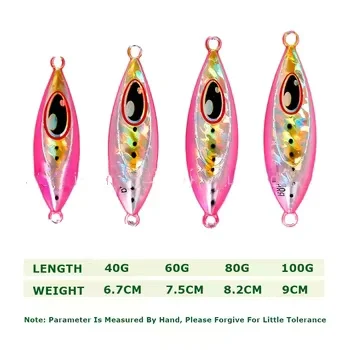 Slow-Sinking Biomimetic Water Drop Iron Plate 40g-100g Metal Jig ABS Pencil Lure - view 1