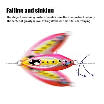 Slow-Sinking Biomimetic Water Drop Iron Plate 40g-100g Metal Jig ABS Pencil Lure - view 2