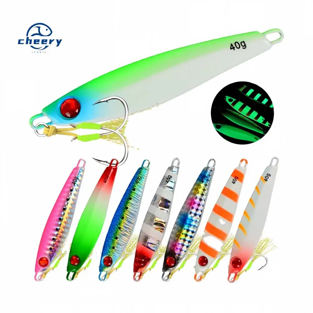 CHEERY Slow Pitch Jigging Metal Lead Jig Artificial Hard Bait for