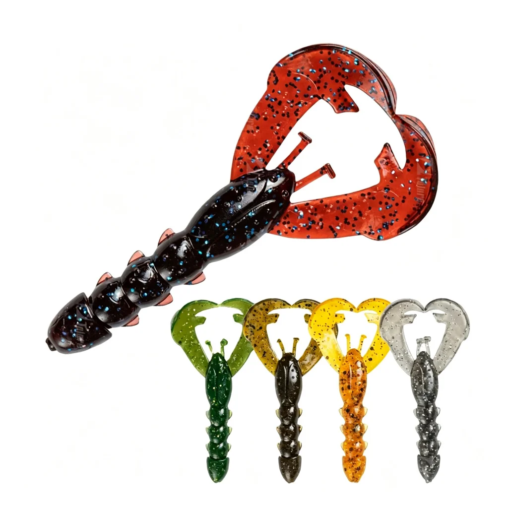 15 / TPR Soft Swimbait Shrimp Plastic Fishing Bait 4 cm /0.45 g