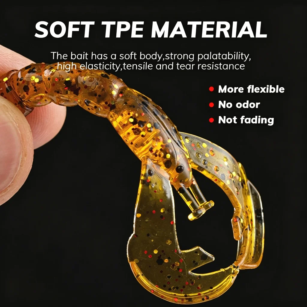15 / TPR Soft Swimbait Shrimp Plastic Fishing Bait 4 cm /0.45 g ABS Pencil Lure - view 9