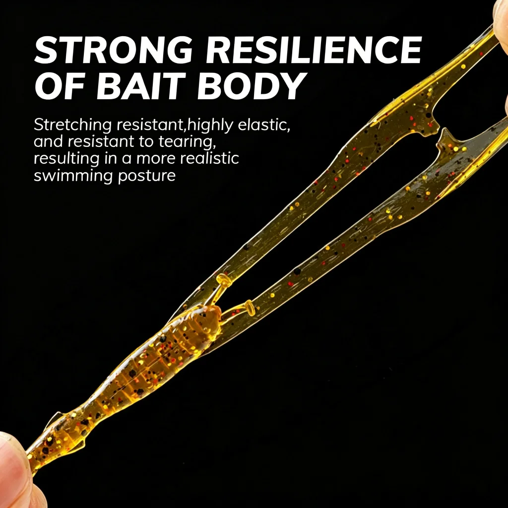 15 / TPR Soft Swimbait Shrimp Plastic Fishing Bait 4 cm /0.45 g ABS Pencil Lure - view 10