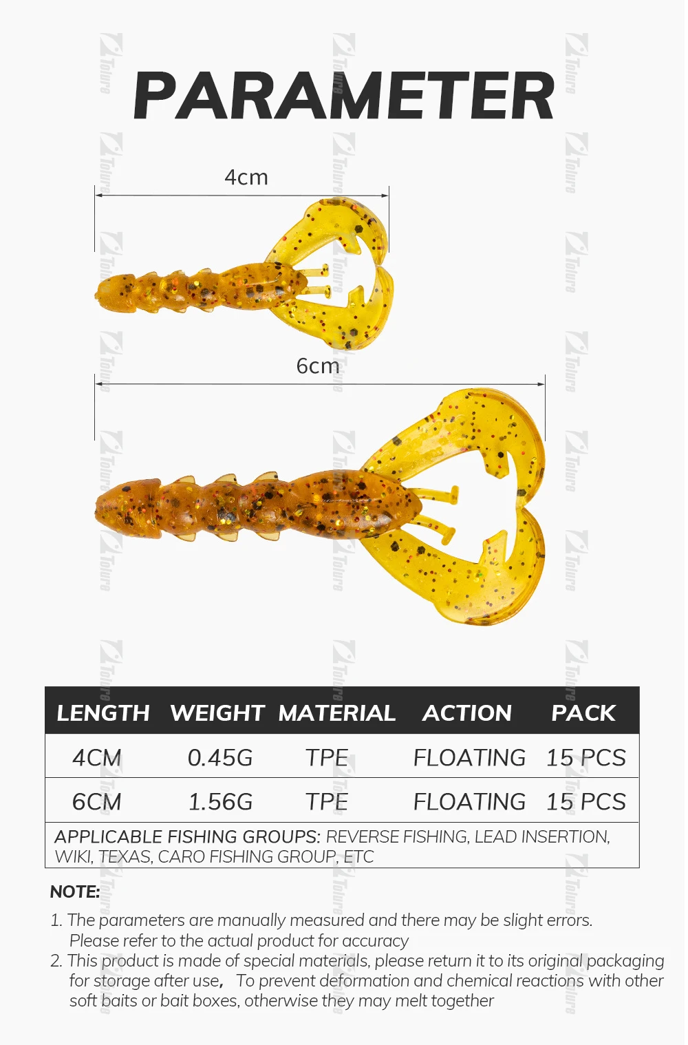 15 / TPR Soft Swimbait Shrimp Plastic Fishing Bait 4 cm /0.45 g ABS Pencil Lure - view 13