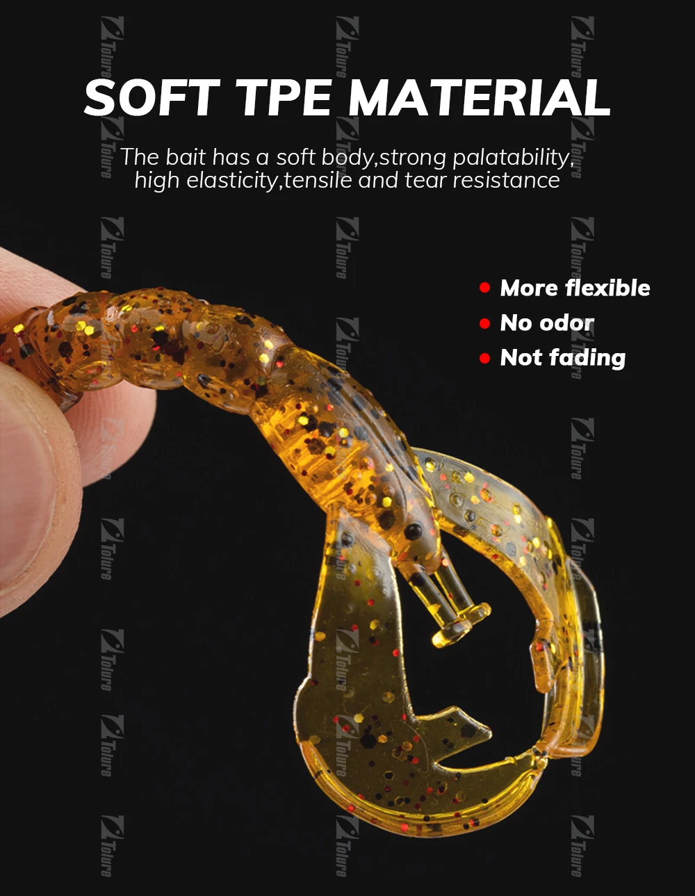 15 / TPR Soft Swimbait Shrimp Plastic Fishing Bait 4 cm /0.45 g ABS Pencil Lure - view 15
