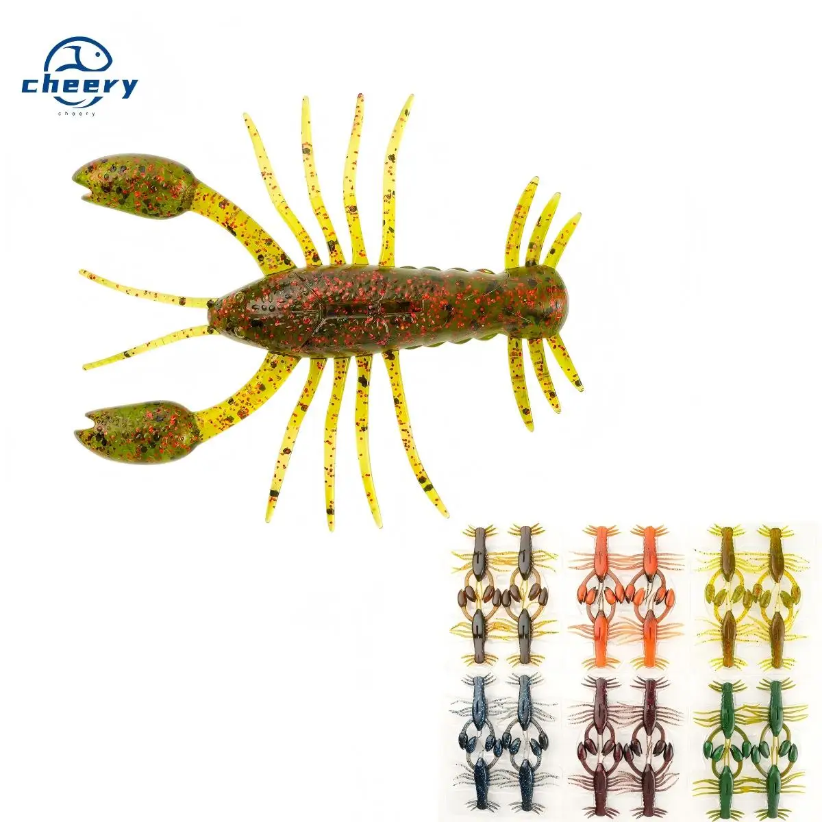 Cheery 8 cm 8.7 g Silicone Shrimp Fishing Bait, for Carp