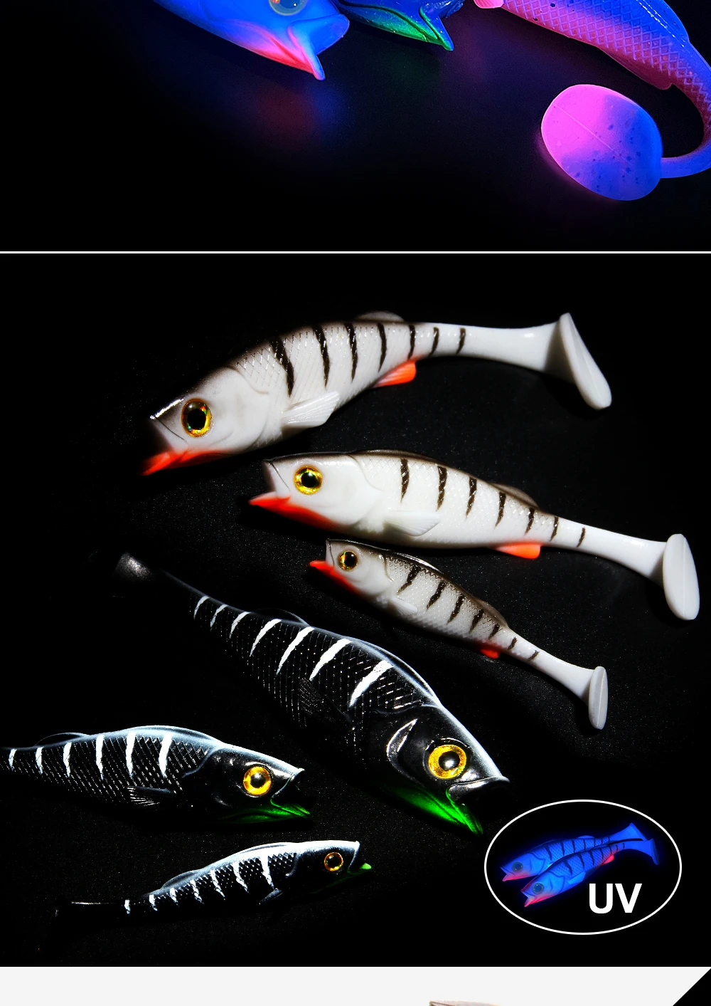 Cheey Spinopler Fishing Bait 7cm-14cm T Bass UV Rubber Shrimp ABS Pencil Lure - view 10
