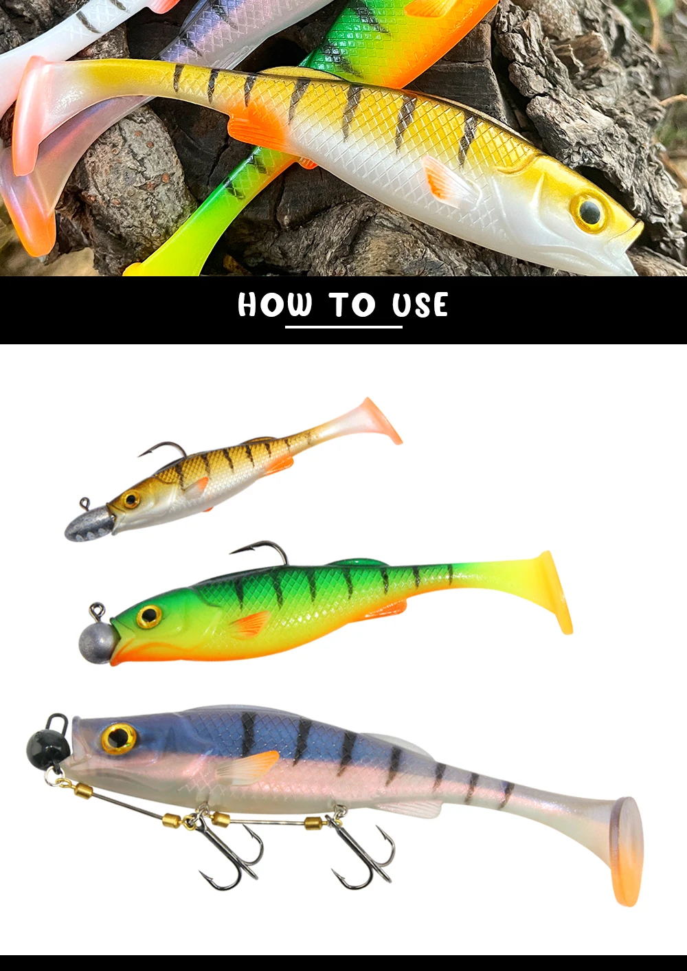 Cheey Spinopler Fishing Bait 7cm-14cm T Bass UV Rubber Shrimp ABS Pencil Lure - view 12