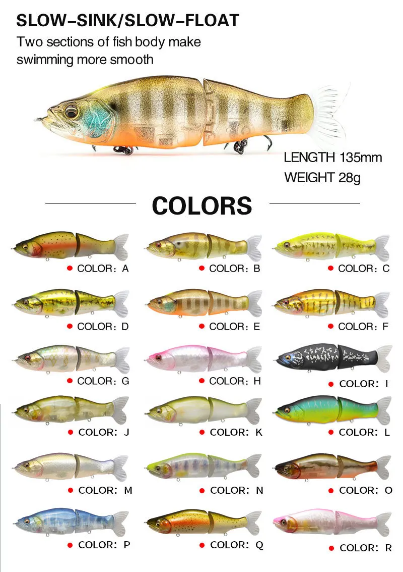 Fishing Bait 135 mm 31 g, for Pike 、 Salmon 、 Bass 、 Sea ABS Pencil Lure - view 17