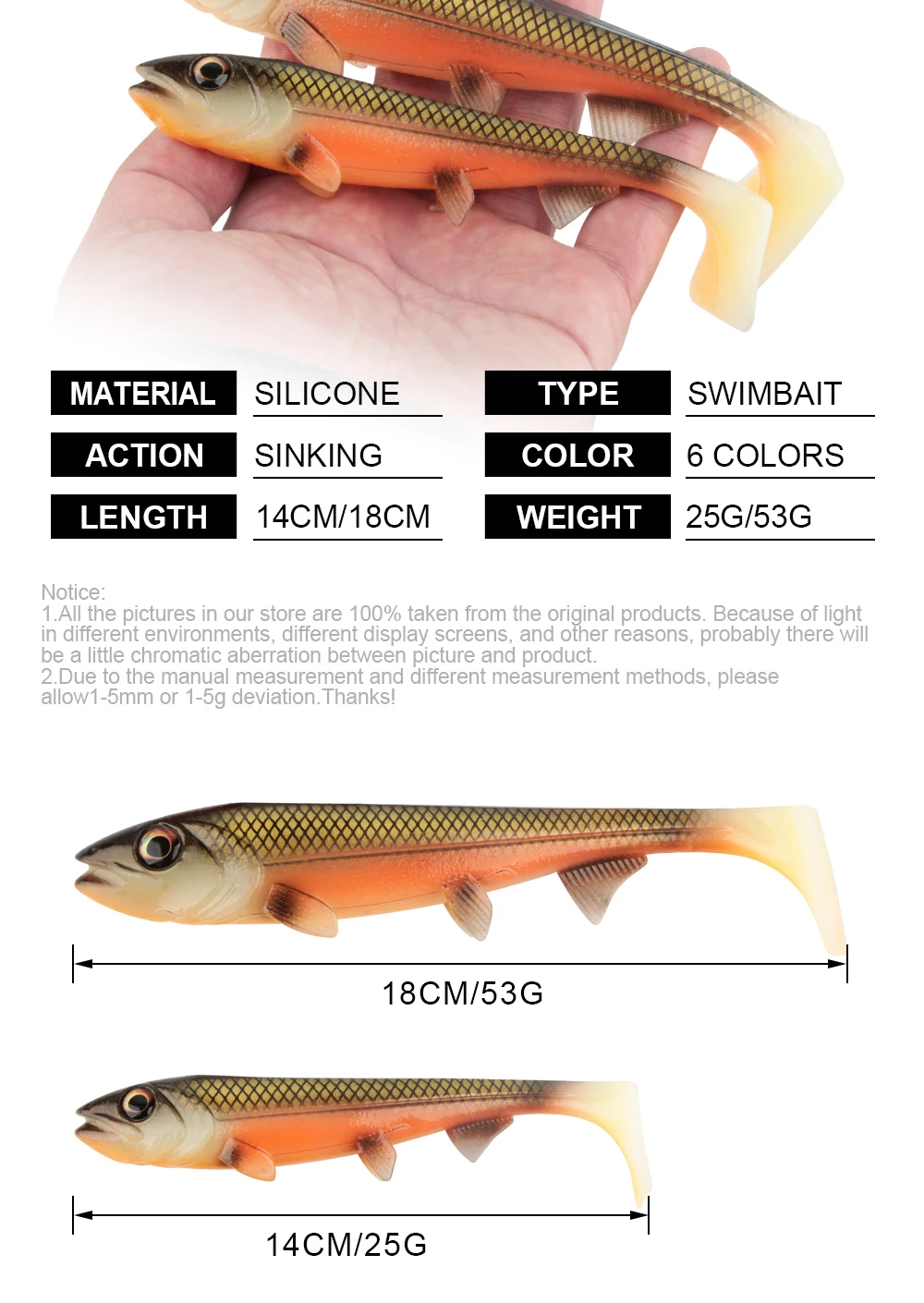 Spinpoler Fishing Bait 14cm/18cm Soft Shrimp Artificial Bass ABS Pencil Lure - view 7
