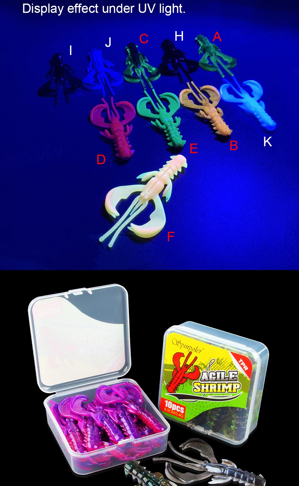 CHEERY Agile Shrimp Soft Lure UV TPE / TPR Floating Fishing Bait ABS Pencil Lure - view 10