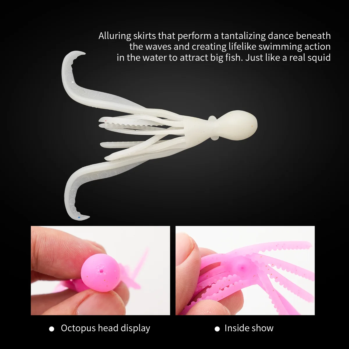 Cheery 4.9 g Squid Fishing Bait 5 Luminous 95 mm Soft TPR for ABS Pencil Lure - view 3