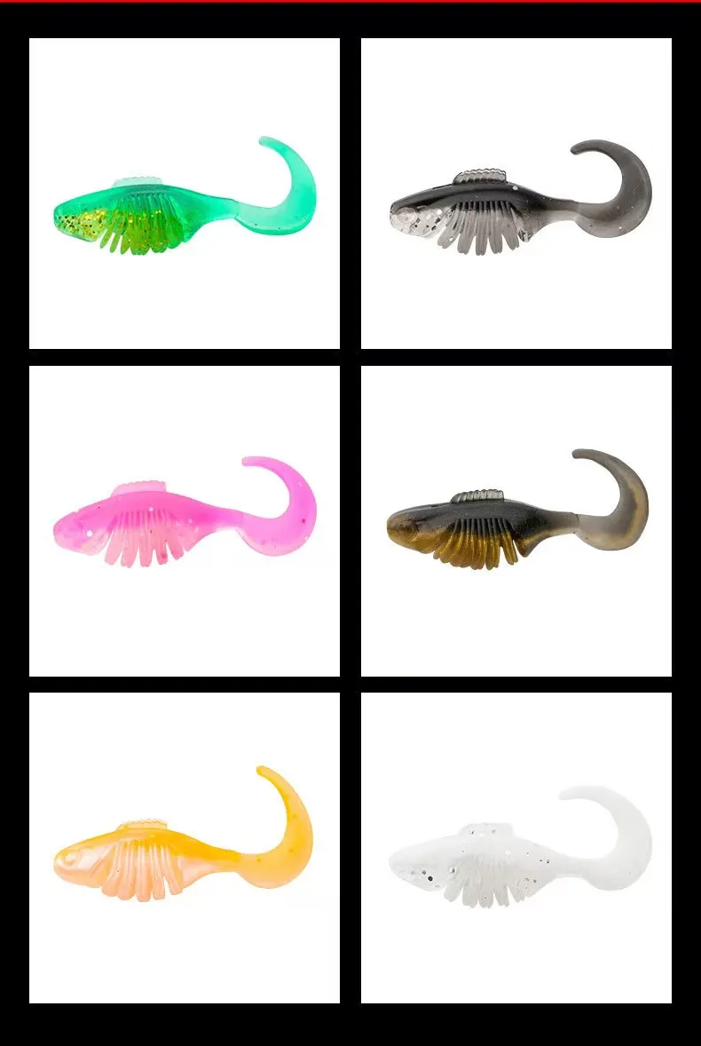 Cheery 15 / 4.5 cm Soft Lure Curly Tail Fishing Bait, for ABS Pencil Lure - view 13