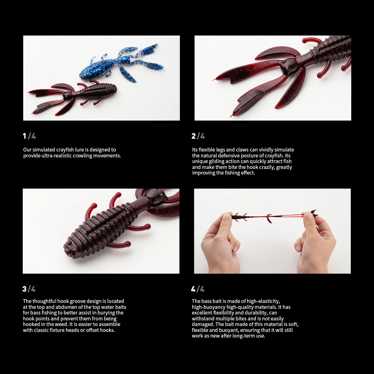 Cheery TPR Shrimp 10 1.7g/6cm 2.5g/7.2cm Soft Lure Fishing Bait ABS Pencil Lure - view 2