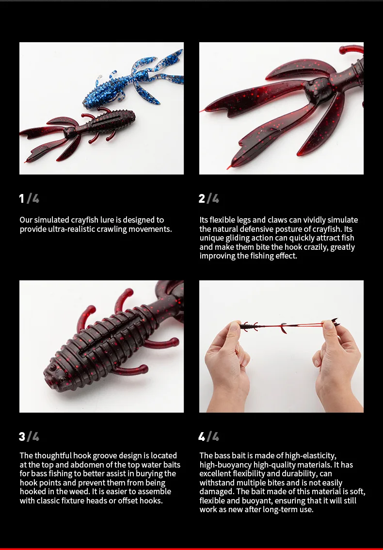 Cheery TPR Shrimp 10 1.7g/6cm 2.5g/7.2cm Soft Lure Fishing Bait ABS Pencil Lure - view 5