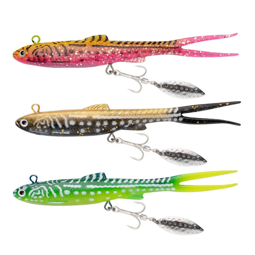 Cheery Fork Tail Lead Head Jig Lure Fishing Bait, Blade, for Bass ABS Pencil Lure - view 10