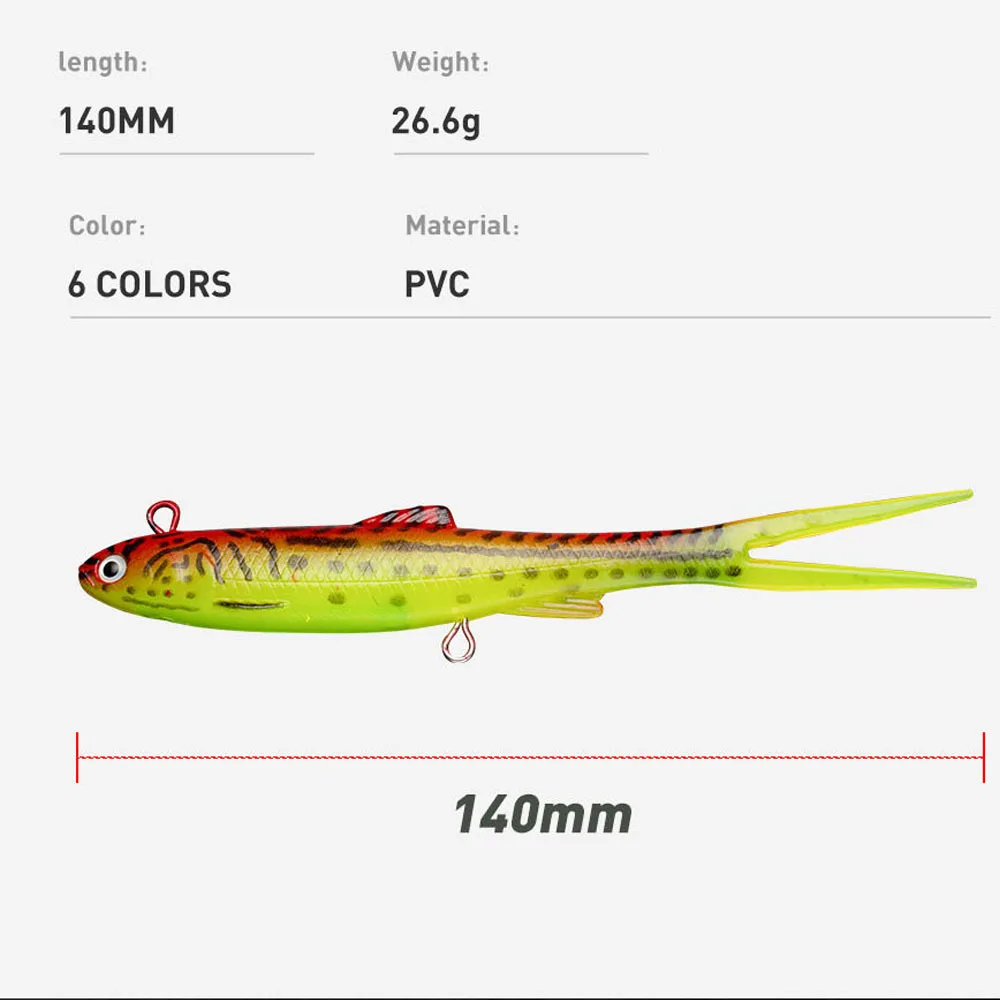 Cheery Fork Tail Lead Head Jig Lure Fishing Bait, Blade, for Bass ABS Pencil Lure - view 11