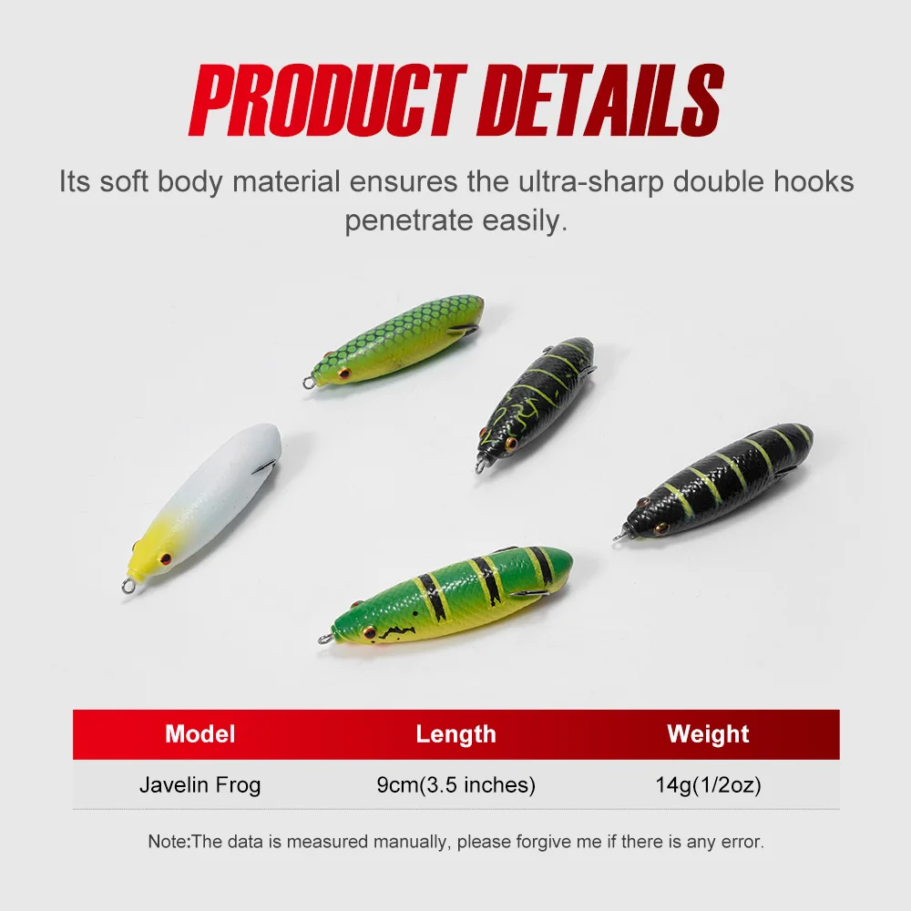 Wholesale Soft Artificial Rubber Fishing Frog ABS Pencil Lure - view 1