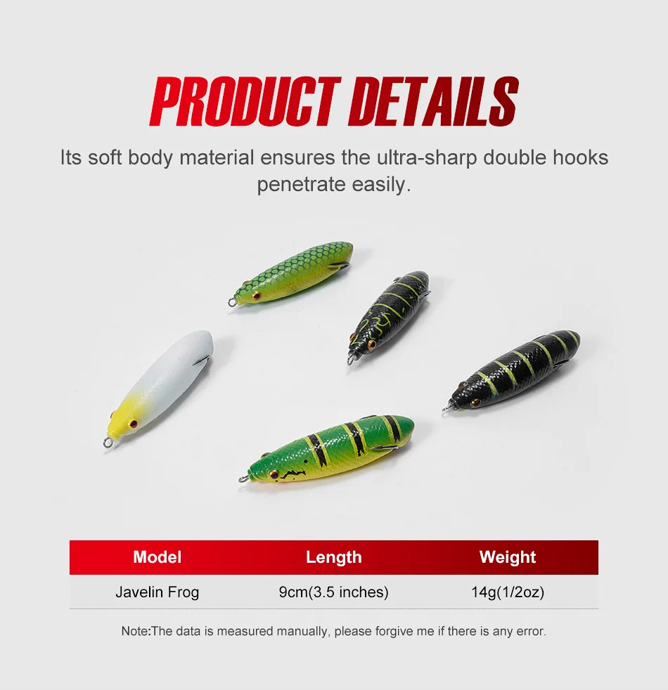 Wholesale Soft Artificial Rubber Fishing Frog ABS Pencil Lure - view 3