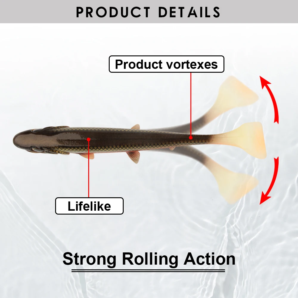 CHEERY Spinpoler Fishing Bait 14cm/18cm Soft Shrimp Artificial ABS Pencil Lure - view 3