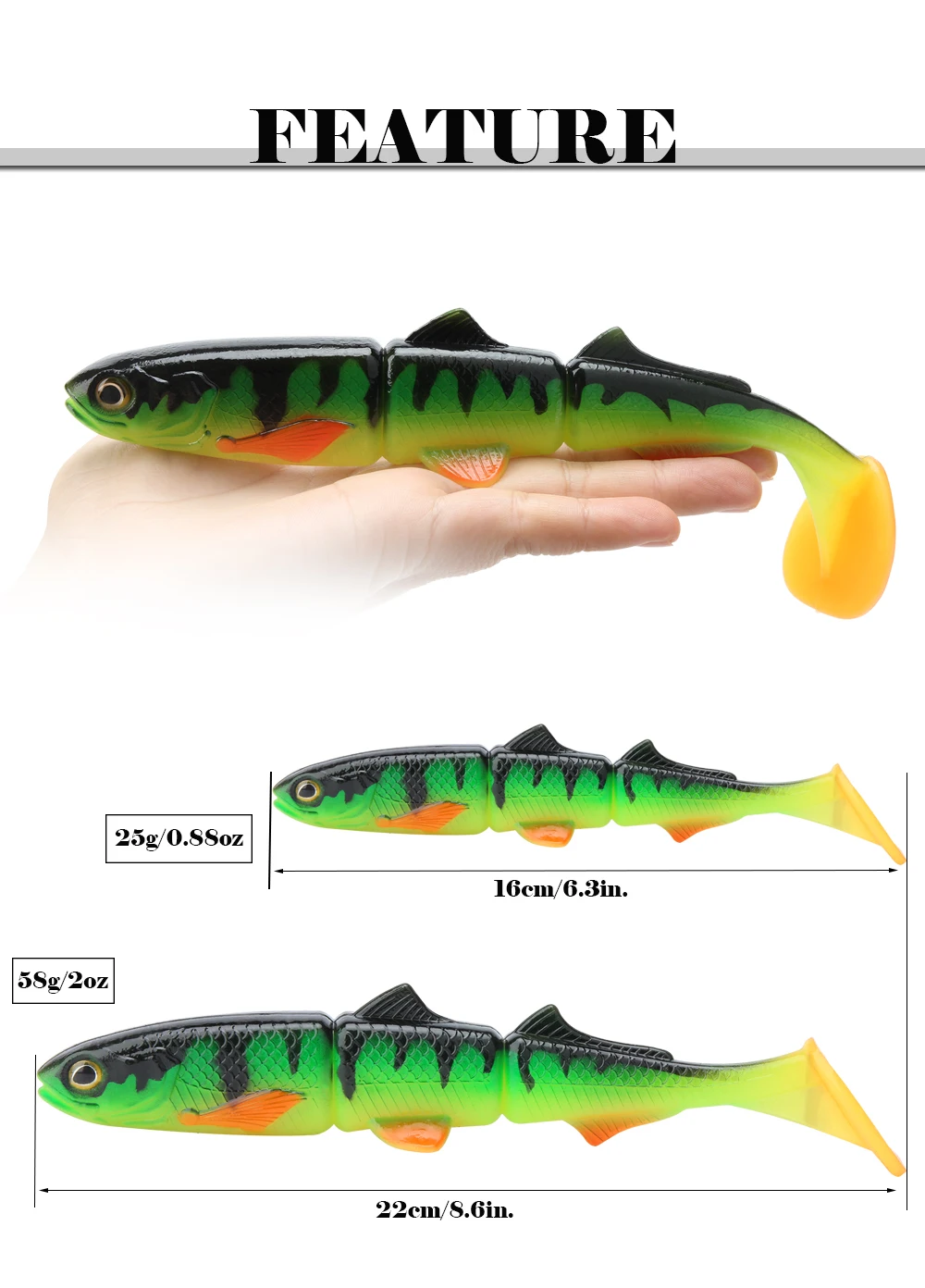 Spinpoler T Tail PVC Soft Lure Fishing Bait 16cm 22cm Sea Plastic ABS Pencil Lure - view 9