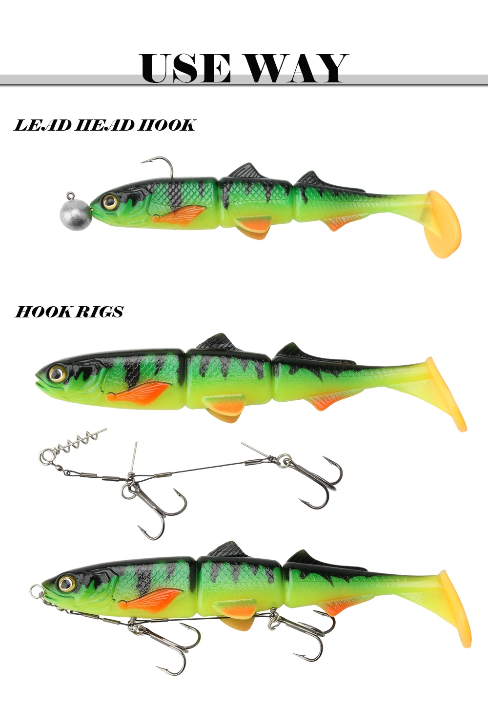 Spinpoler T Tail PVC Soft Lure Fishing Bait 16cm 22cm Sea Plastic ABS Pencil Lure - view 17