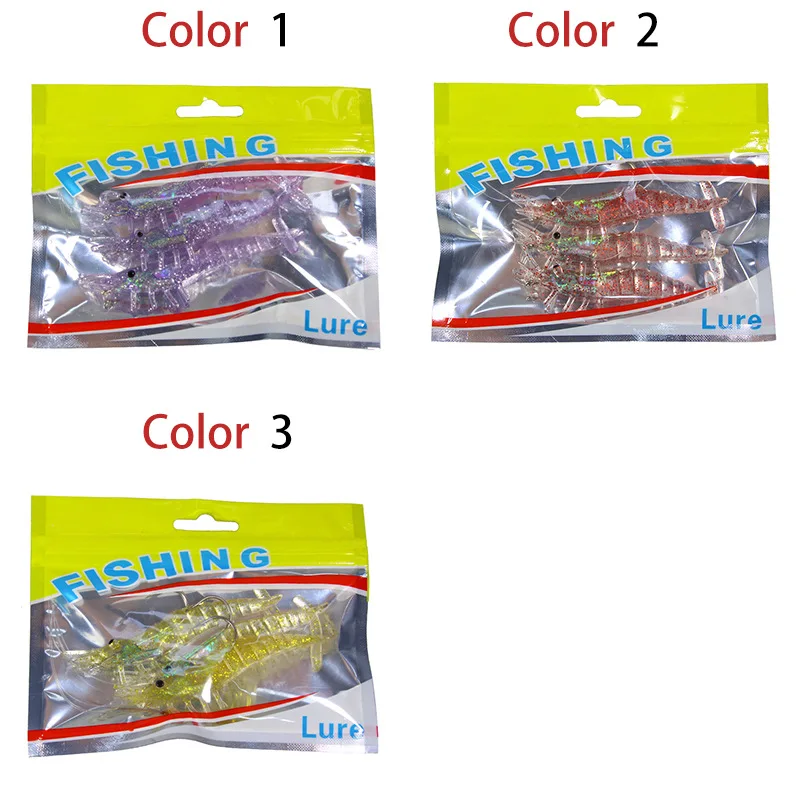 3pcs Luya 10g/8.5 cm Silicone Shrimp Hooks Soft ABS Pencil Lure - view 10