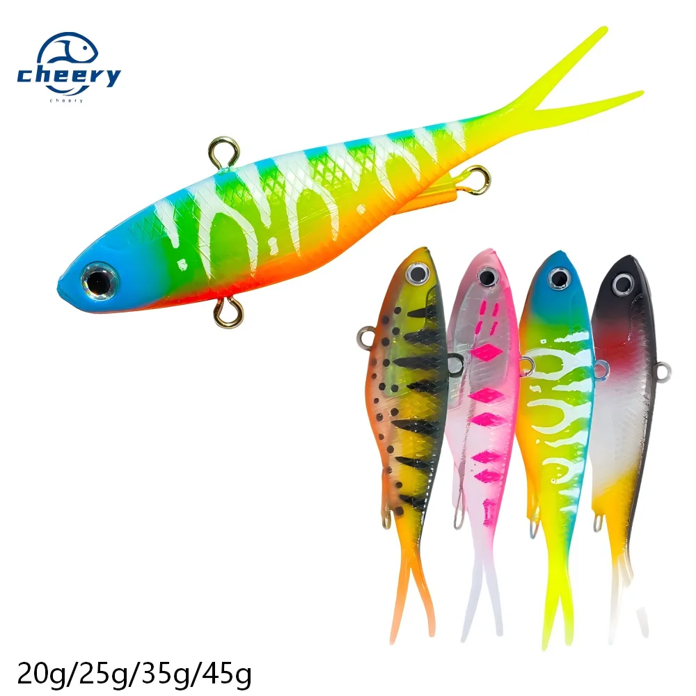 95 mm 115 mm Vibe Plastic Fishing Bait TPE