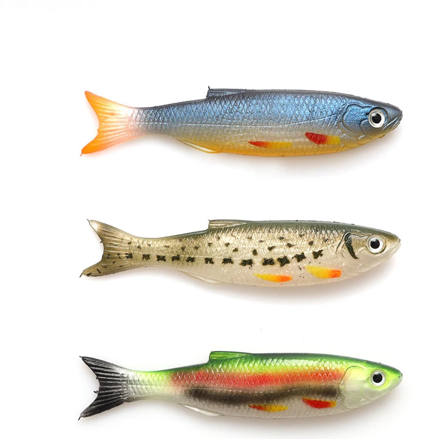 Cheery 9 cm 7g 3D Tuna Trolling Plastic Silicone Bream Bass Trout Soft Lure