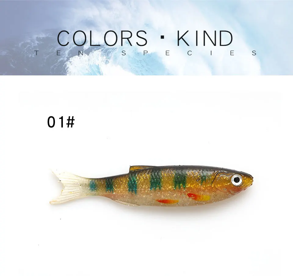 Cheery 9 cm 7g 3D Tuna Trolling Plastic Silicone Bream Bass Trout Soft Lure ABS Pencil Lure - view 12