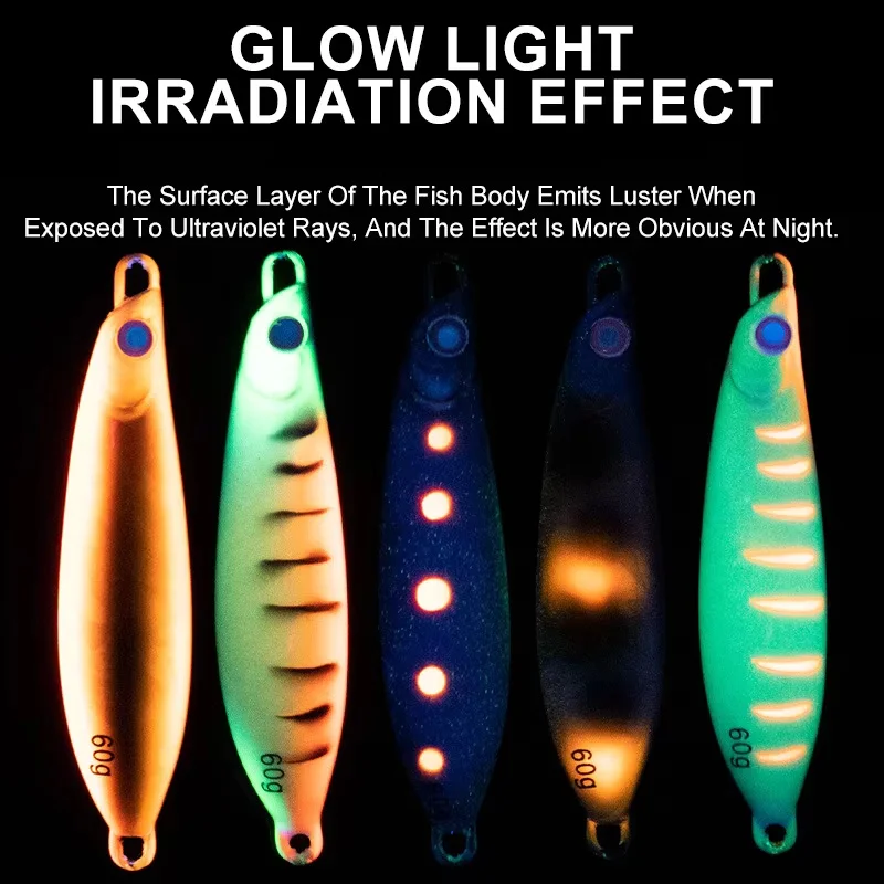 Sea Fishing Metal Jig S Bass Cod Glow in the Dark Boat ABS Pencil Lure - view 5