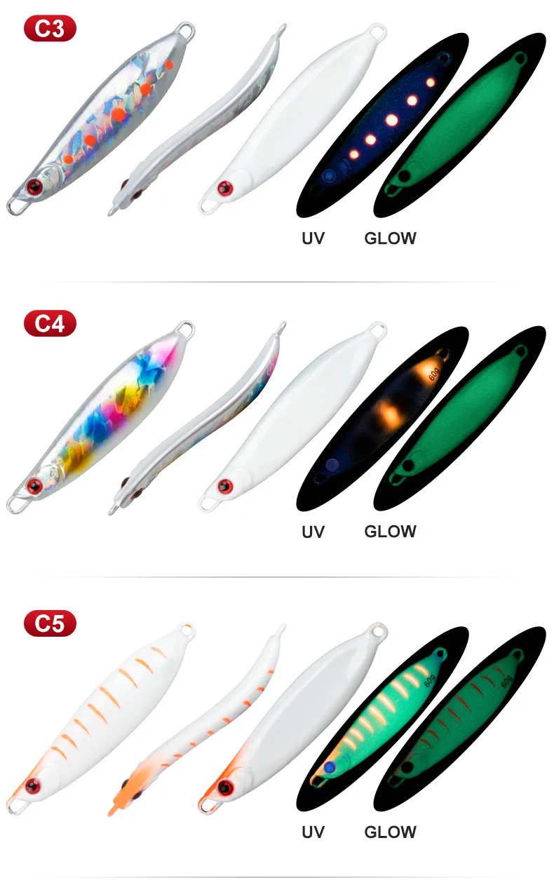 Sea Fishing Metal Jig S Bass Cod Glow in the Dark Boat ABS Pencil Lure - view 16