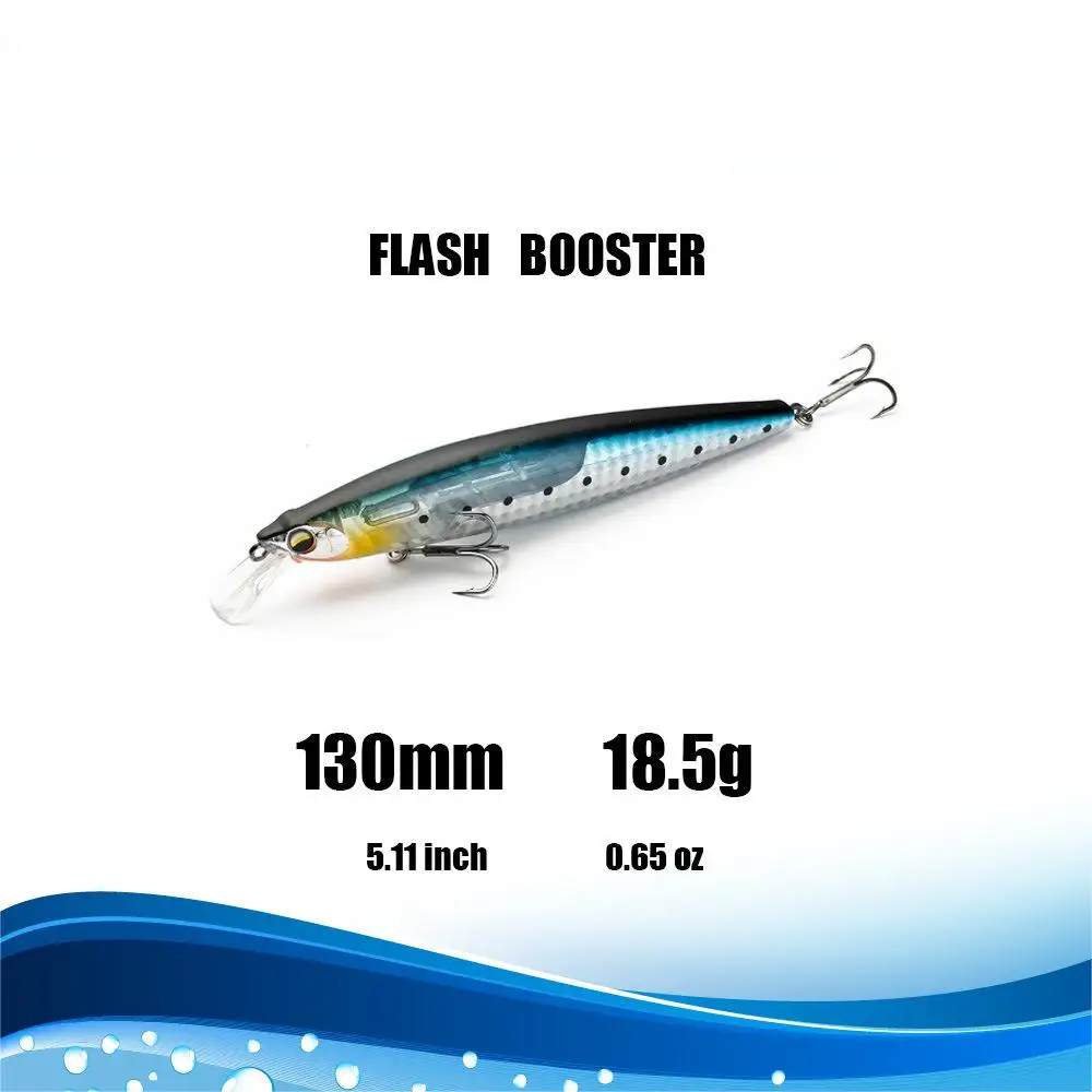 130mm 18 5g New Scales Flashing 130 mm 18.5g min Plastic Fure Bass Soft Lure ABS Pencil Lure - view 4