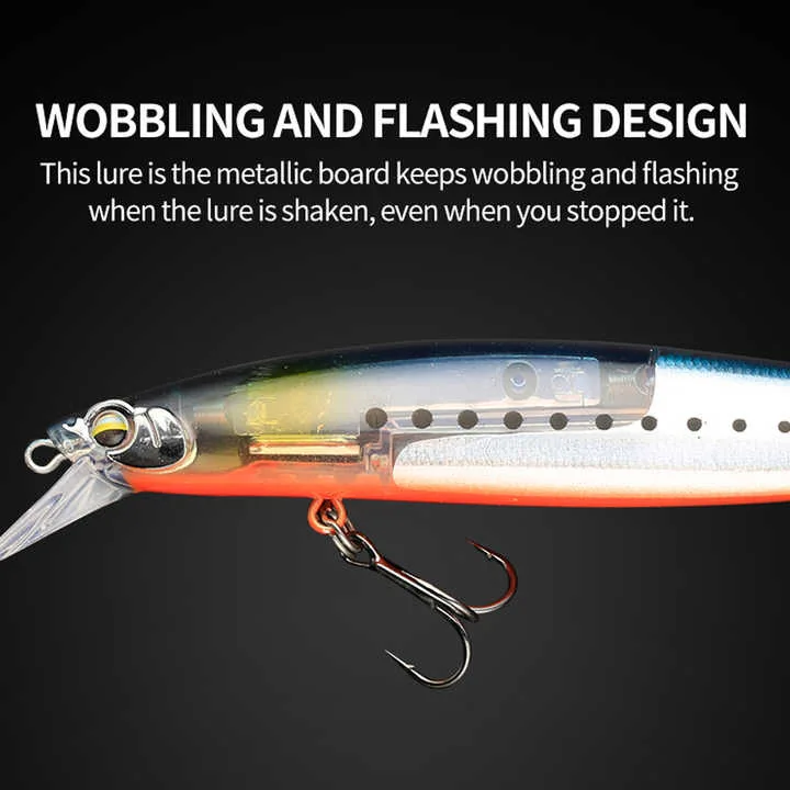 130mm 18 5g New Scales Flashing 130 mm 18.5g min Plastic Fure Bass Soft Lure ABS Pencil Lure - view 6